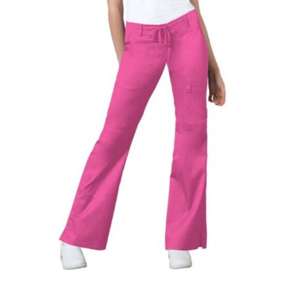 Cherokee Pants - Cherokee® LUXE 21100 Women's Jr. Fit Low-Rise Cargo Scrub Pant - Fuchsia Rose